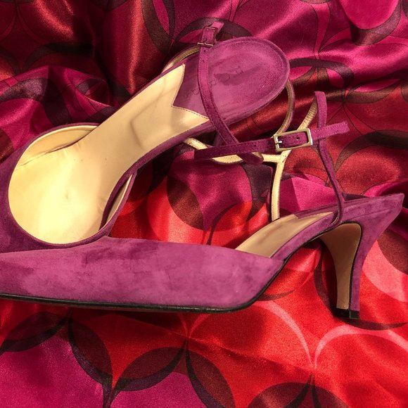 Pink Suede Slingbacks (Size 8.5) - Picture 6 of 9